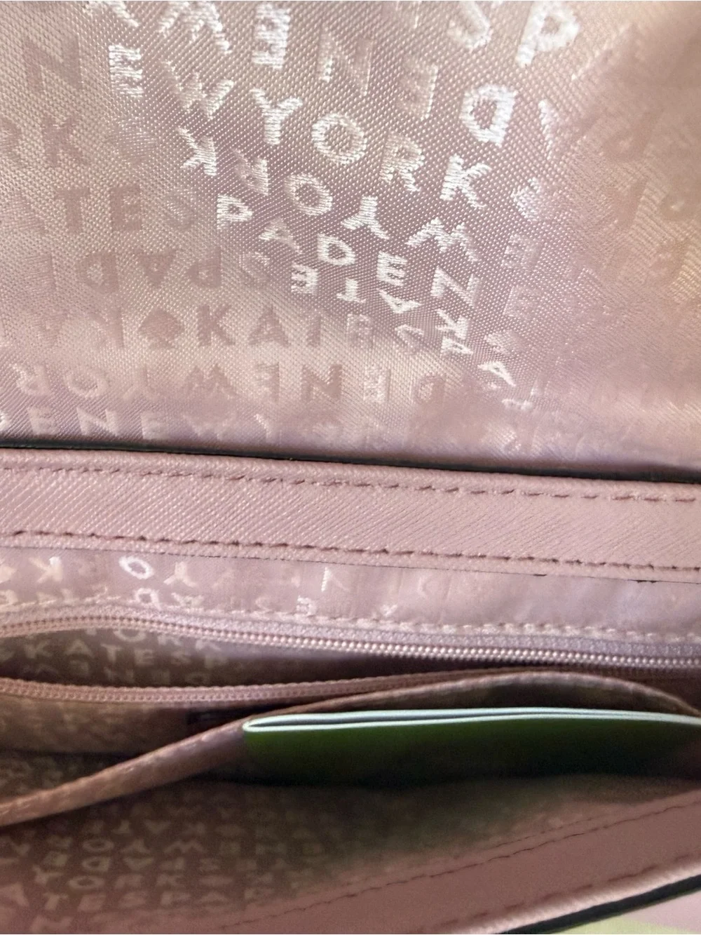 kate spade Dusty Rose Saffiano Leather Crossbody with Gold Chain
